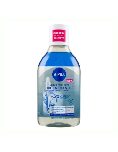 offerta Nivea Acqua Micellare Rigenerante Viso Occhi Labbra +5% di Siero 400 ml