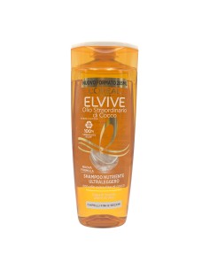 Elvive L'Oreal Paris Olio Straordinario di Cocco Shampoo Nutriente per Capelli Fini e Secchi 285 ml