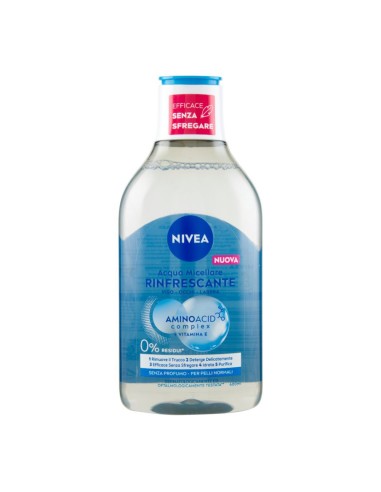 offerta Nivea Acqua Micellare Rinfrescante Viso Occhi Labbra 0% Residui 400 ml