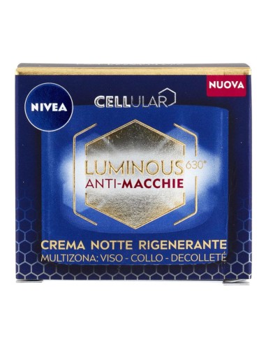 offerta Nivea Cellular Luminous 630 Anti-Macchie Crema Notte Rigenerante 50 ml