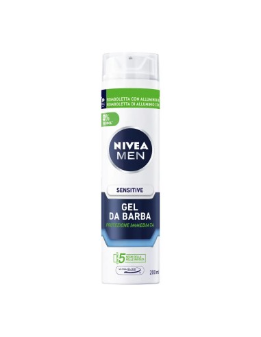 offerta Nivea Men Sensitive Gel da Barba Protezione Immediata 0% Alcool 200 ml