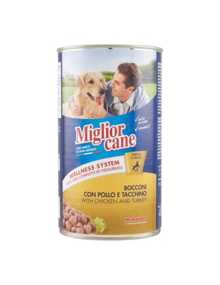 offerta Morando Migliorcane Wellness System Cibo Umido Cani Bocconi Pollo e Tacchino 1250 g