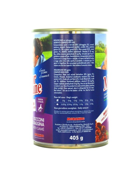 offerta Morando Migliorcane Wellness System Cibo Umido Cani Bocconi con Selvaggina 405 g