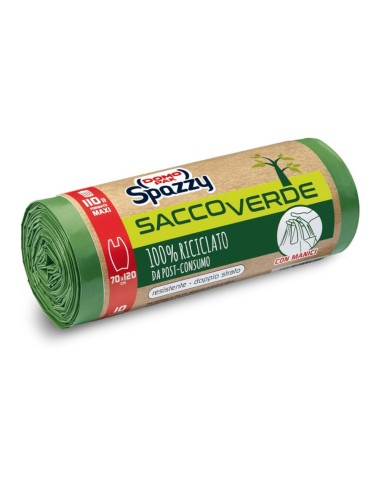 offerta Domopak Spazzy Sacchi Spazzatura Sacco Verde 10 Sacchi 110 Lt 70x120 cm