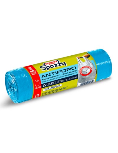offerta Domopak Spazzy Sacchi Antiforo con Manici Fragranza Brezza Alpina 15 Pz 28 Lt 52x54 cm