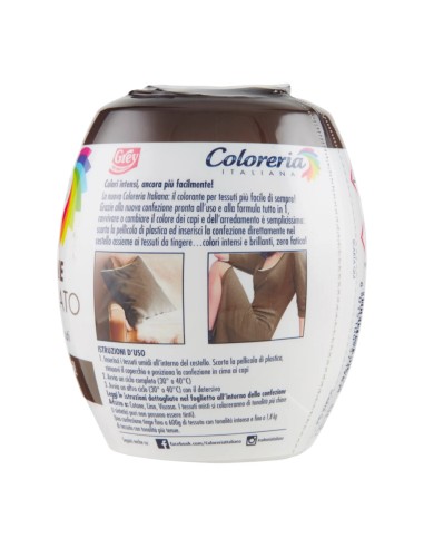 offerta Coloreria Italiana Colorante per Tessuti Marrone Cioccolato 350 g