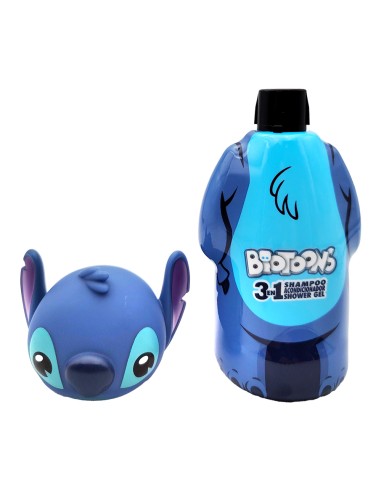 offerta Stitch 3in1 Biotoon's Shampoo Balsamo e Gel Doccia Testa 3D con Ventosa 300 ml 