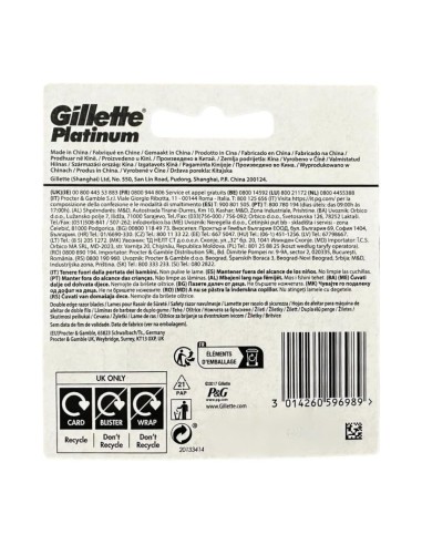 offerta Gillette Platinum Ricambio Lamette per Rasoio Manuale di Sicurezza 5 Pz