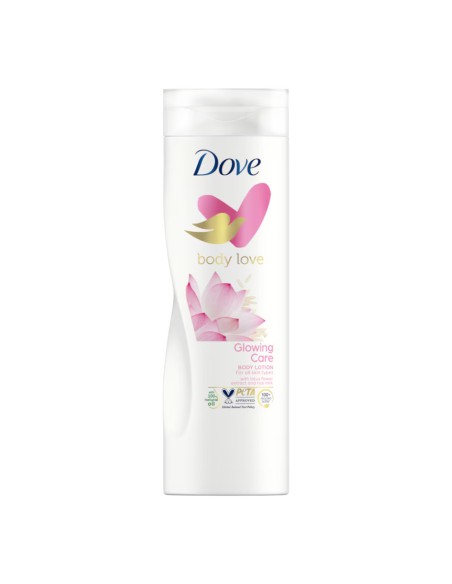 offerta Dove Body Love Crema Corpo Glowing Care Estratto di Fiori di Loto e Latte di Riso 400 ml