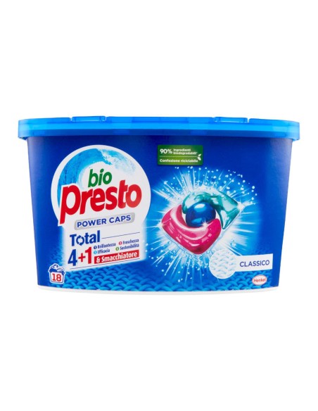 offerta Bio Presto Detersivo Power Caps Total 4+1 Classico 18 Lavaggi