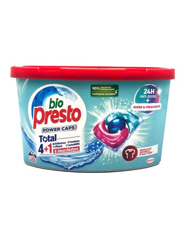 offerta Bio Presto Detersivo Power Caps Total 4+1 Igiene e Freschezza 18 Lavaggi