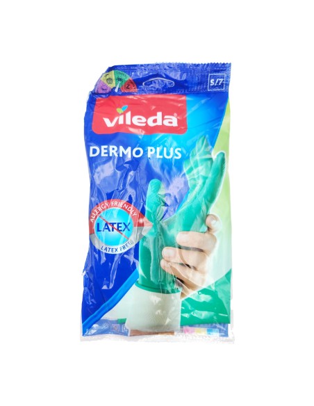 offerta Vileda Dermo Plus Guanti Senza Lattice Interno in Cotone Taglia Piccola S
