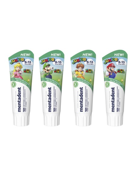 offerta Mentadent Dentifricio Junior 6-13 Anni Super Mario Menta Delicata 75 ml