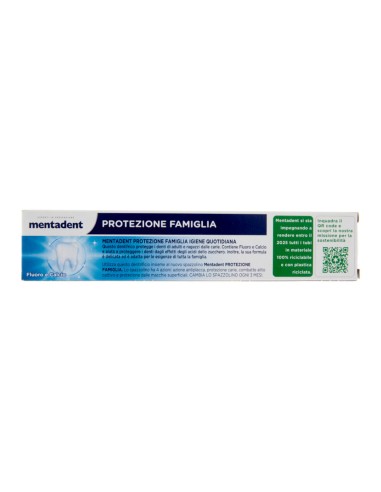 offerta Mentadent Protezione Famiglia Dentifricio Igiene Quotidiana Fluoro e Calcio 75 ml