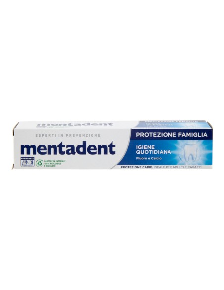 offerta Mentadent Protezione Famiglia Dentifricio Igiene Quotidiana Fluoro e Calcio 75 ml