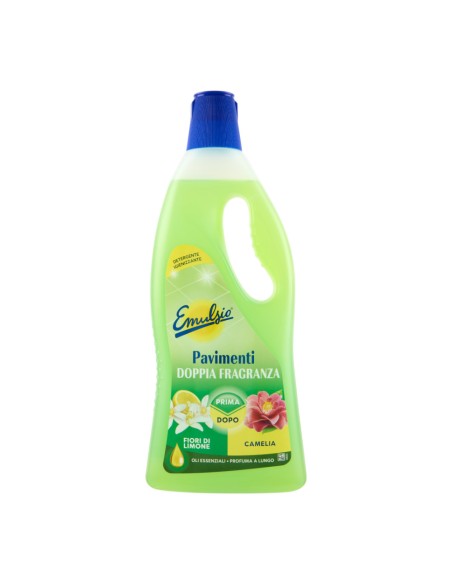 offerta Emulsio Pavimenti Detergente Doppia Fragranza Fiori di Limone e Camelia 750 ml