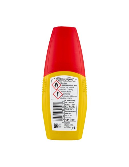 offerta Autan Vapo Insetto Repellente Zecche e Tafani Protezione Efficacia 12 Ore 100 ml