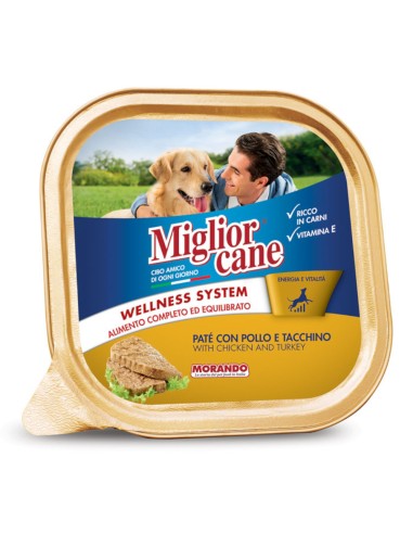 offerta Morando Migliorcane Wellness System Cibo Umido per Cani Patè Pollo e Tacchino 150 g