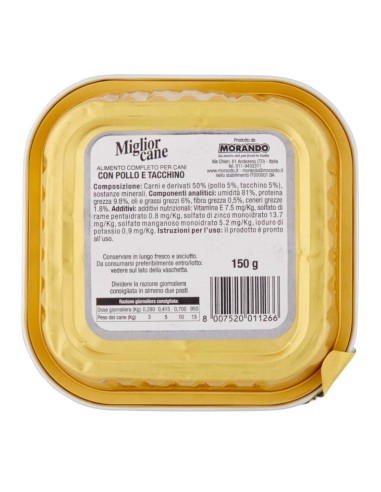 offerta Morando Migliorcane Wellness System Cibo Umido per Cani Patè Pollo e Tacchino 150 g