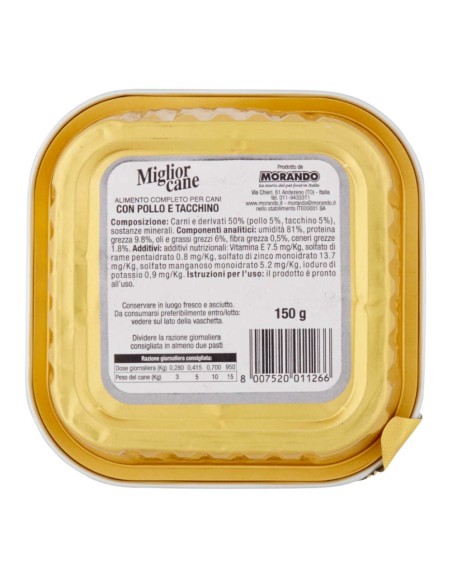 offerta Morando Migliorcane Wellness System Cibo Umido per Cani Patè Pollo e Tacchino 150 g