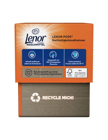offerta Lenor Pods All in 1 Detersivo in Capsule per Capi Colorati Fragranza Fiori di Arancio 15 pods