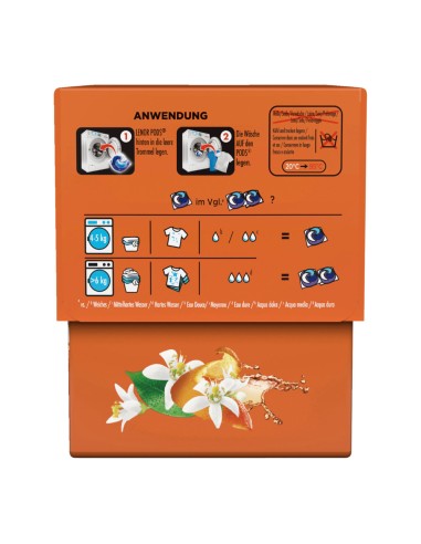 offerta Lenor Pods All in 1 Detersivo in Capsule per Capi Colorati Fragranza Fiori di Arancio 15 pods