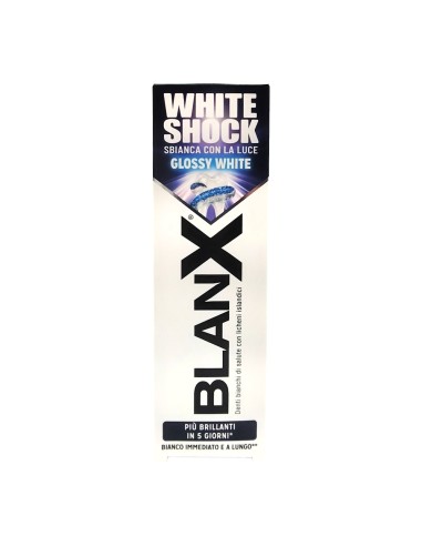 offerta Blanx Dentifricio White Shock Sbianca con la Luce Glossy White 75 ml