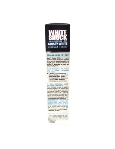 offerta Blanx Dentifricio White Shock Sbianca con la Luce Glossy White 75 ml