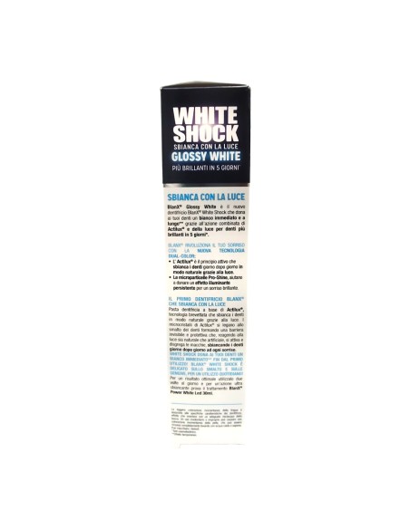 offerta Blanx Dentifricio White Shock Sbianca con la Luce Glossy White 75 ml