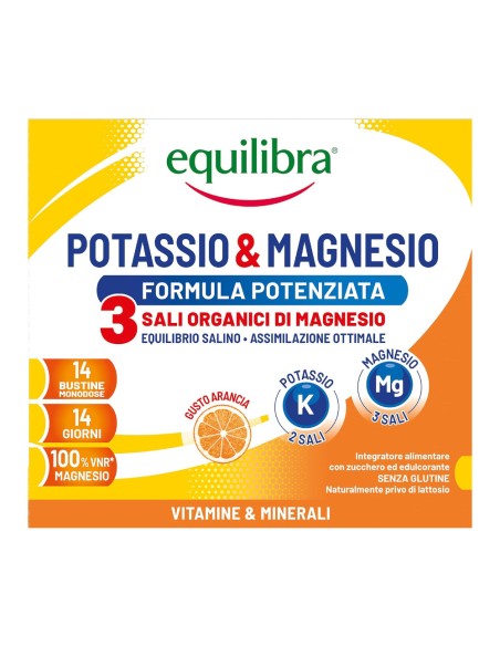 offerta Equilibra Integratore Alimentare Potassio & Magnesio 3 Formula Potenziata 14 Pz