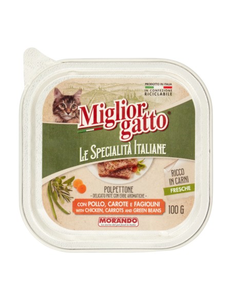 offerta Morando Migliorgatto Specialità Italiane Polpettone Patè Delicato con Pollo 100 g