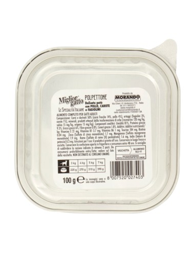 offerta Morando Migliorgatto Specialità Italiane Polpettone Patè Delicato con Pollo 100 g