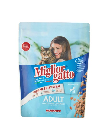 offerta Morando Migliorgatto Wellness System Adult Croccantini per Gatto con Pesce 400 g