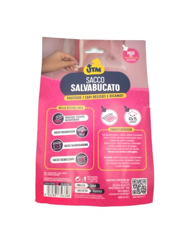 offerta Utm Sacco Salvabucato Maxi con Zip Capi Delicati e Ricamati 47x75 cm