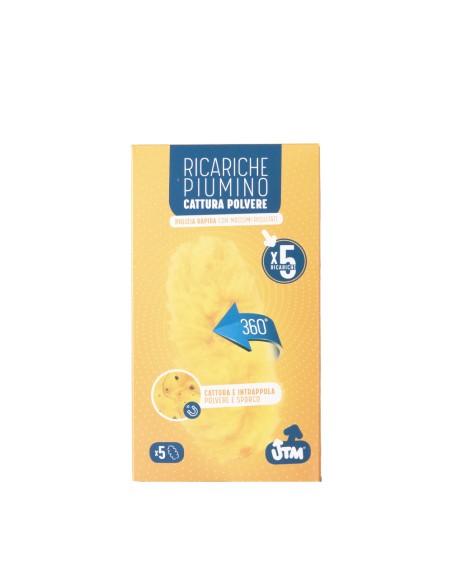 offerta Utm 5 Ricariche Piumino Cattura Polvere 360.