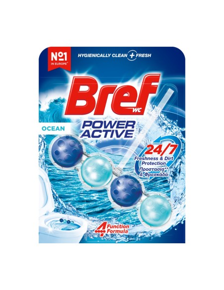 offerta Bref Wc Power Activ Tavoletta per Wc 24/7 di Freschezza Fragranza Ocean 50 g