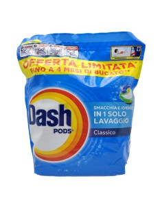Dash Pods Classico Detersivo Lavatrice Smacchia e Igienizza 70 Pods