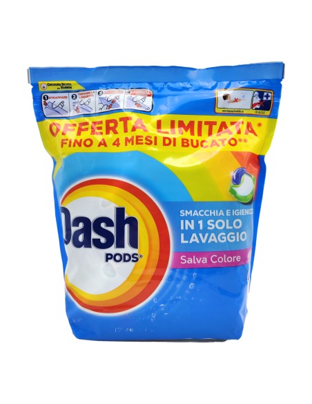 offerta Dash Pods Salva Colore Detersivo Lavatrice Smacchia e Igienizza 70 Pods