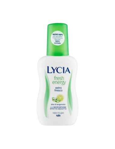 offerta Lycia Deodorante Fresh Energy Vapo No Gas Extra Protezione Aloe e Bergamotto 48h 75 ml