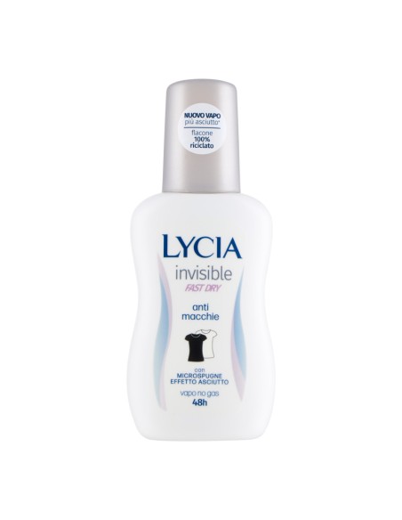 offerta Lycia Deodorante Invisible Fast Dry Vapo No Gas Anti Macchie 48 Ore 75 ml