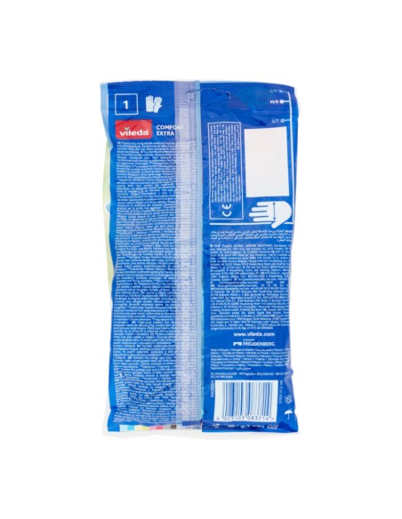 offerta Vileda Comfort Extra Guanti Rivestimento Interno Extra-Assorbente Taglia Media M