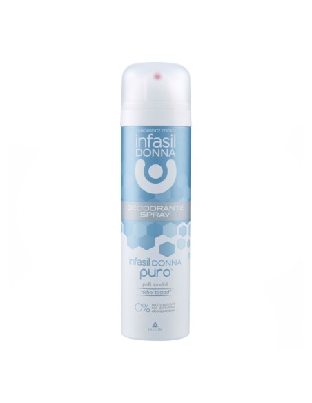 offerta Infasil Donna Deodorante Spray Puro Pelli Sensibili 0% Alcool e Sali di Alluminio 150 ml