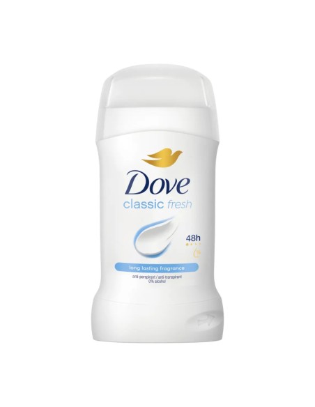 offerta Dove Classic Fresh Deodorante Stick Anti-Traspirante Durata 0% Alcool 48h 50 ml