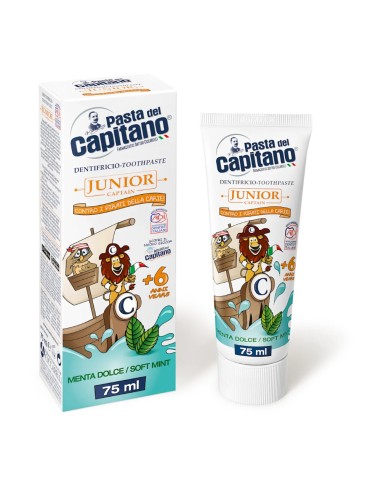 offerta Pasta del Capitano Dentifricio Junior +6 Anni Gusto Menta Dolce 75 ml