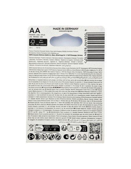offerta Varta Energy Batterie Stilo AA 1.5 V Alcaline 4 Pz
