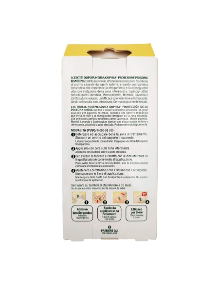 offerta Orphea Protezione Persona Cerotti Dopopuntura Bambini Ingredienti Naturali 30 Pz