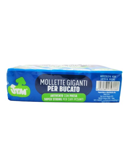 offerta Utm Mollette Giganti per Bucato Antivento con Presa Super Strong 20 Pz