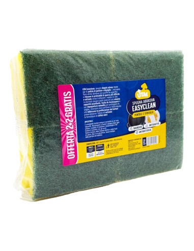 offerta Utm Easyclean Spugna Abrasiva per Pentole e Stoviglie 2+2 Gratis