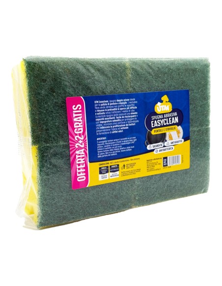 offerta Utm Easyclean Spugna Abrasiva per Pentole e Stoviglie 2+2 Gratis