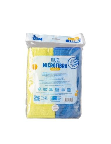 offerta Utm Set 2 Panni Microfibra Pavimenti 